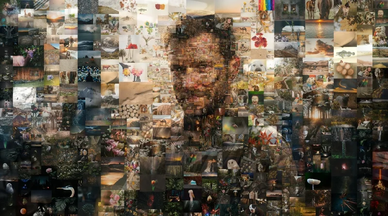 Dog mosaic portrait example